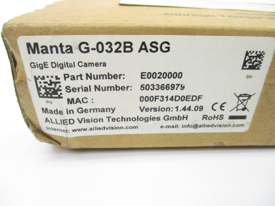 ALLIED VISION MANTA-G-032BASG E0020000 NSMP