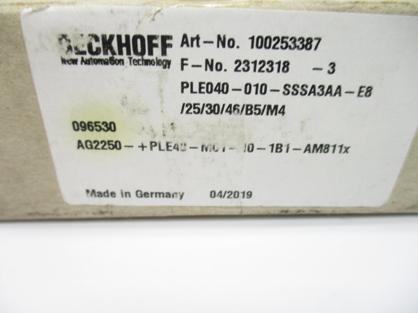 BECKHOFF AG2250-+PLE40-M01-10-1B1-AM811X NSMP