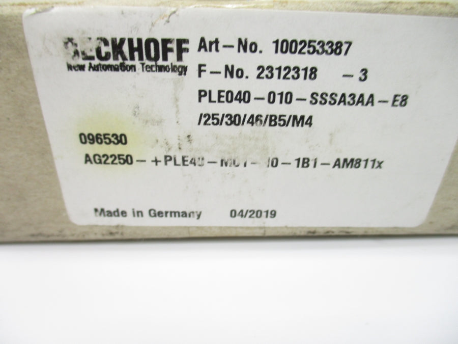BECKHOFF AG2250-+PLE40-M01-10-1B1-AM811X NSMP
