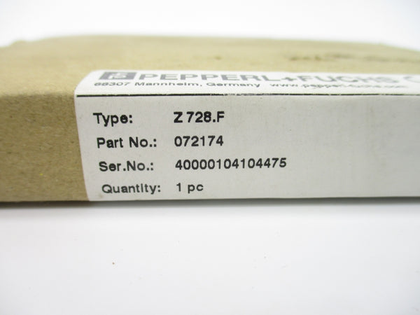 PEPPERL+FUCHS Z728.F 072174 NSFS