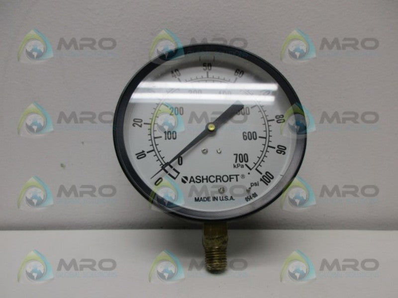 ASHCROFT 054-08 PRESSURE GAUGE 0-100 1-700 UNMP