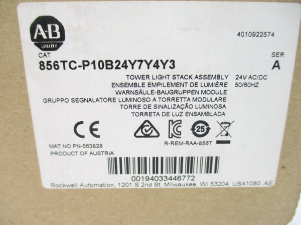 ALLEN BRADLEY 856TC-P10B24Y7Y4Y3 SER. A (BR/WH) NSMP