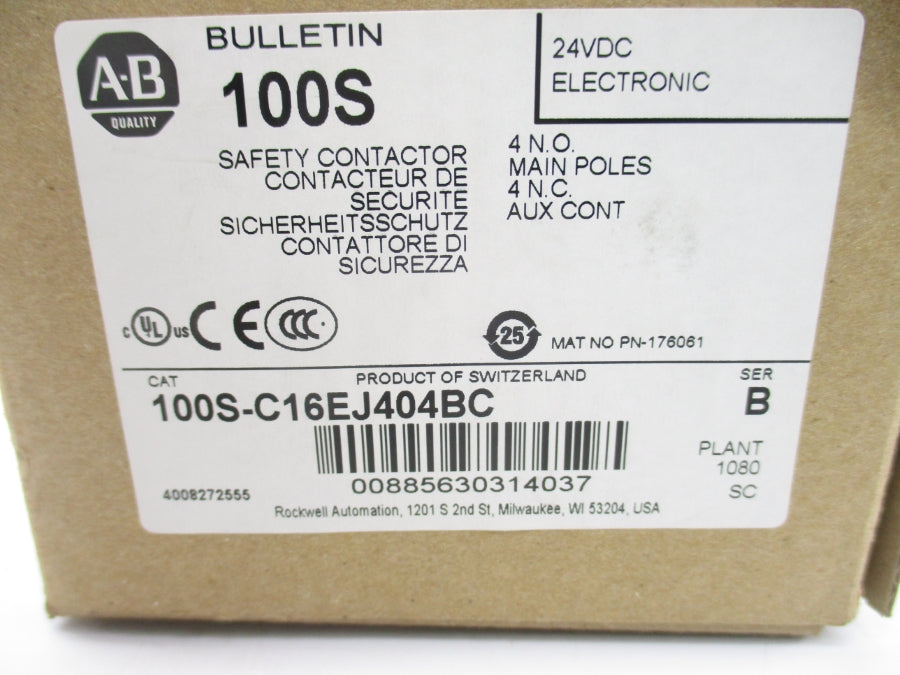 ALLEN BRADLEY 100S-C16EJ404BC SER. B 24VDC (BR/WH) NSMP