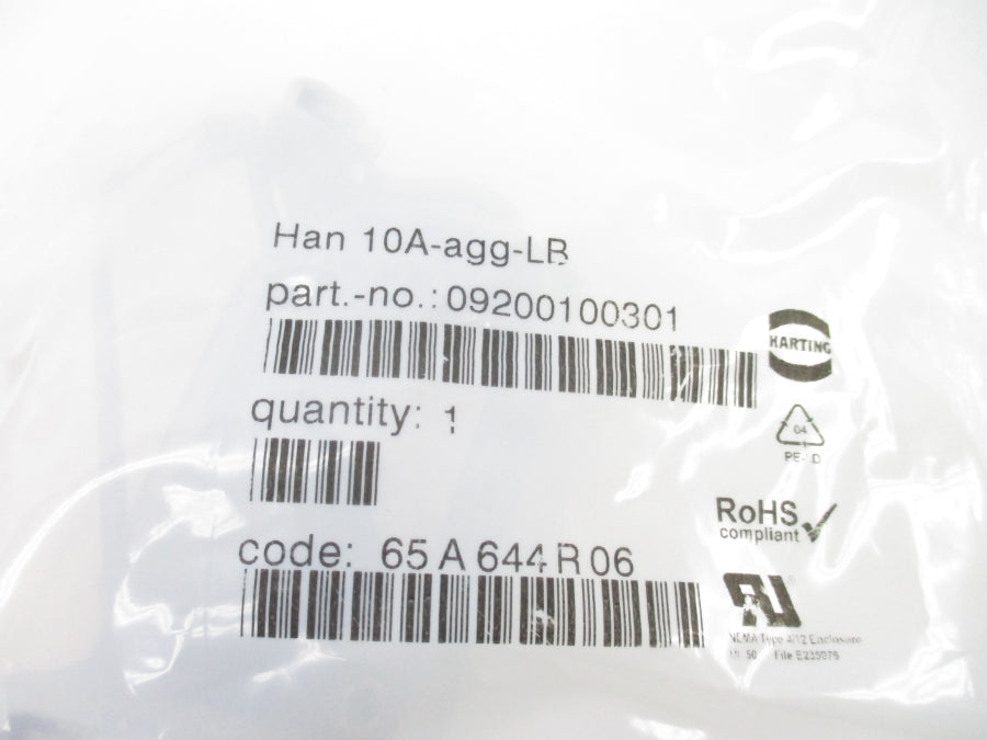 HARTING 09200100301 HAN10A-AGG-LB NSMP