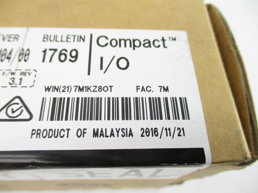 ALLEN BRADLEY 1769-IQ32 SER. A F/W 3.1 24VDC DATE: 2016 NSFS