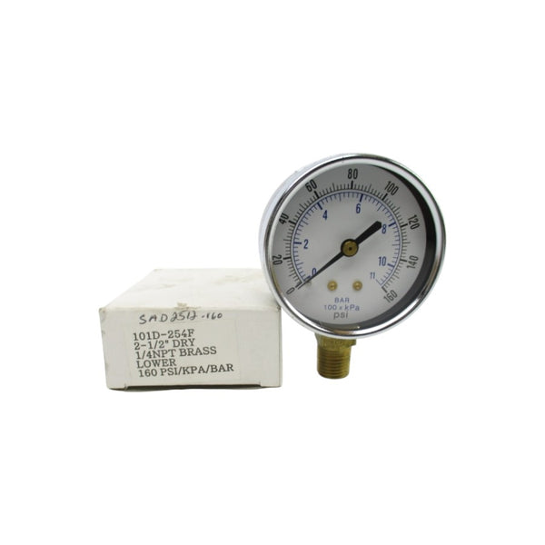 GAUGE 101D-254F 160PSI 2-1/2" NSMP