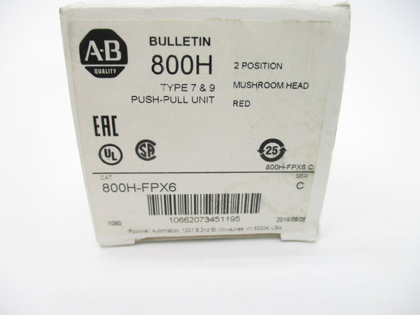 ALLEN BRADLEY 800H-FPX6 SER. C (WH) NSMP