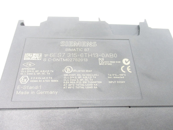 SIEMENS 6ES7315-6TH13-0AB0 24VDC NSNP