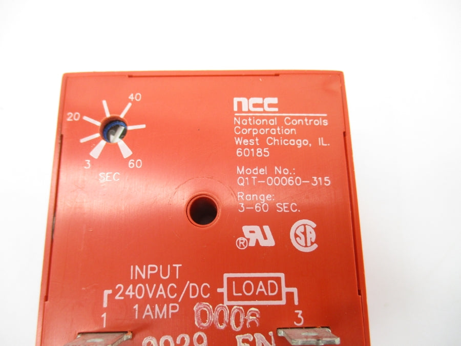 NCC Q1T-00060-315 240VAC/DC 1A 3-60S UNMP