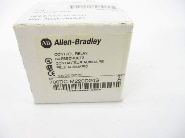 ALLEN BRADLEY 700DC-M220D24S SER. A 24VDC (WH) NSMP