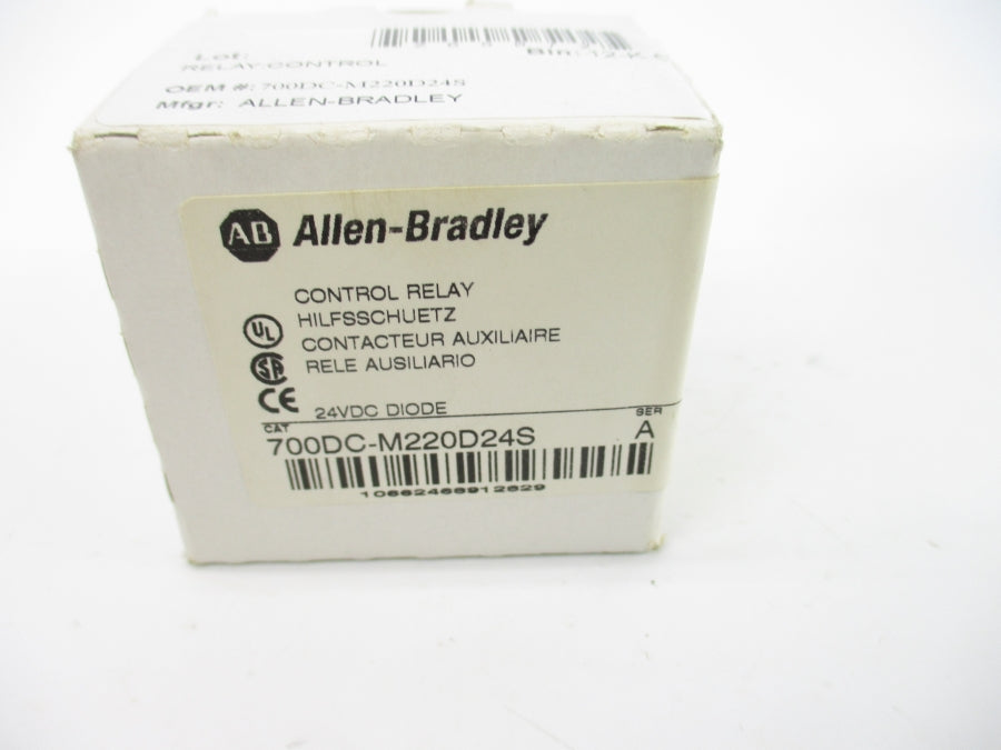 ALLEN BRADLEY 700DC-M220D24S SER. A 24VDC (WH) NSMP