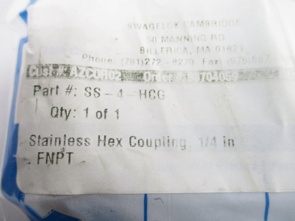 SWAGELOK SS-4-HCG NSMP