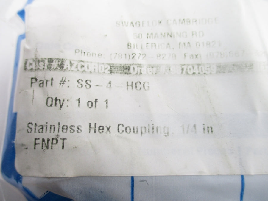 SWAGELOK SS-4-HCG NSMP