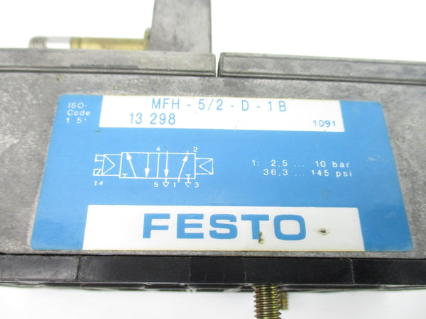 FESTO MFH-5/2-D-1B 13298 36.3-145PSI NSNP