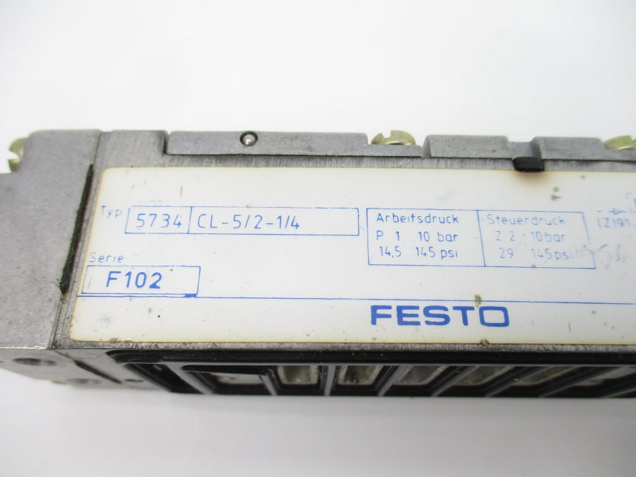 FESTO CL-5/2-1/4 5734 14.5-145PSI NSNP