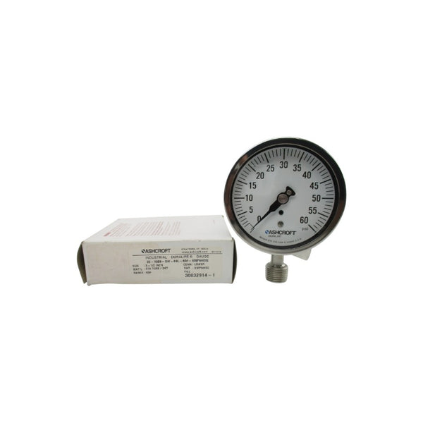 ASHCROFT 35-1009-SW-04L-60#-XMPNHSG 0-60PSI 3-1/2" NSMP