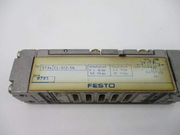FESTO CL-5/2-1/4 5734 14.5-145PSI UNMP