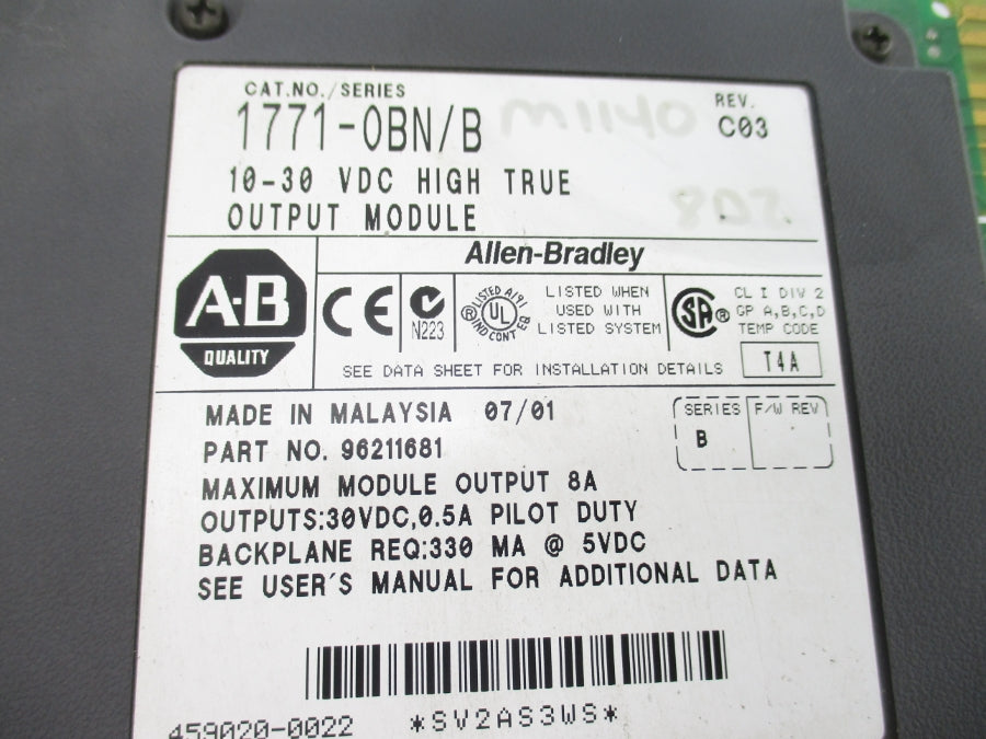 ALLEN BRADLEY 1771-OBN SER. B 10-30VDC REV. C03 NSNP