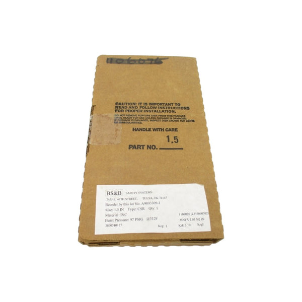 BS&B SAFETY SYSTEMS A9003309-1 97PSI 1.5" NSMP