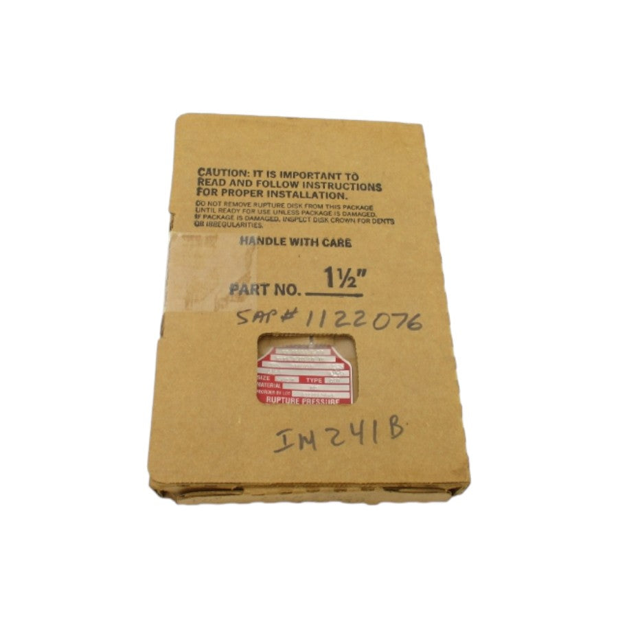 BS&B SAFETY SYSTEMS A1080634-1 124.5PSI 1-1/2" NSMP