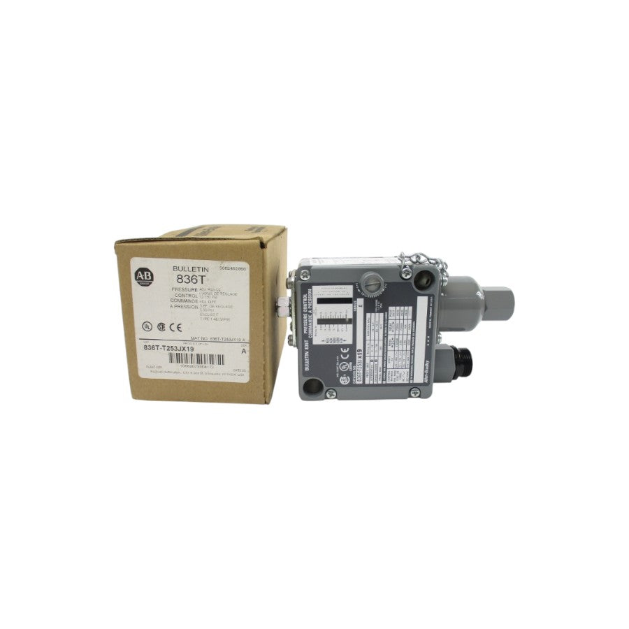 ALLEN BRADLEY 836T-T253JX19 SER. A 120-600V 60A 12-150PSI (BR/WH) NSMP