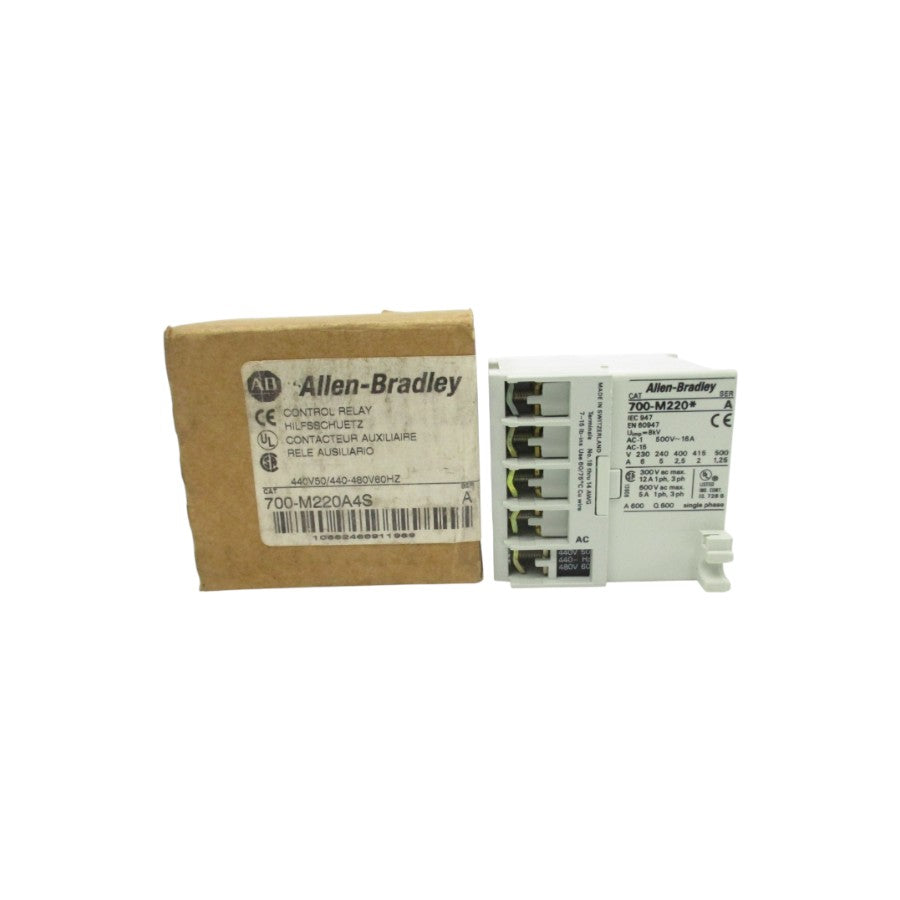 ALLEN BRADLEY 700-M220A4S SER. A 440-480V (BR/WH) NSMP