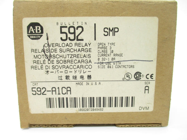 ALLEN BRADLEY 592-A1CA SER. A 600V 0.32-1.0A (BR/WH) NSMP