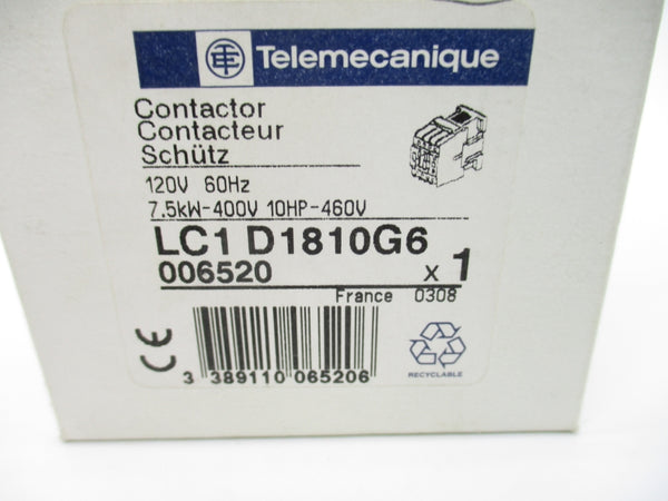 TELEMECANIQUE LC1D1810G6 120V NSMP