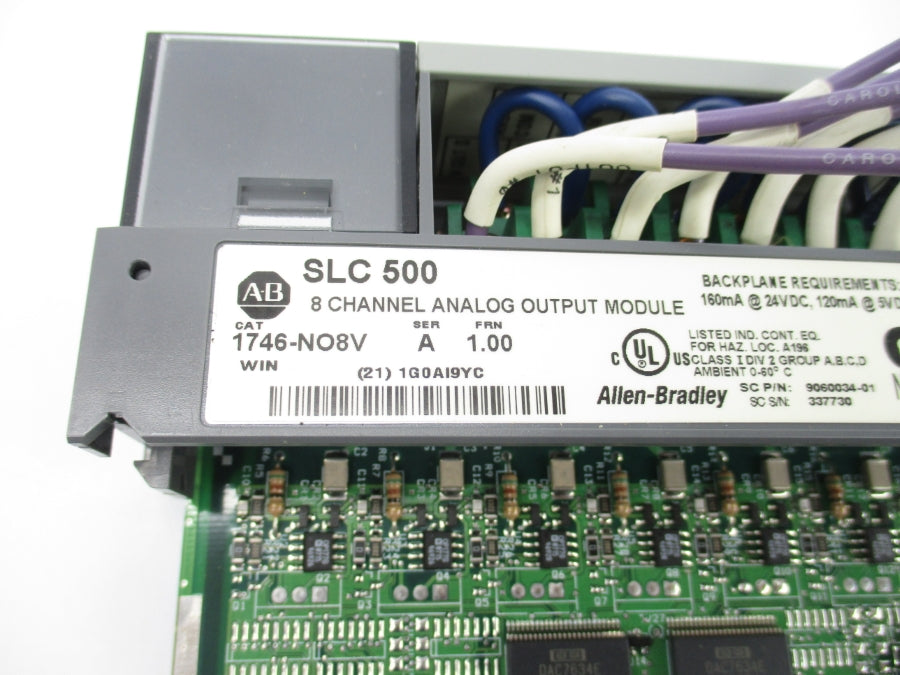 ALLEN BRADLEY 1746-NO8V SER. A F/W 1.00 24VDC UNMP