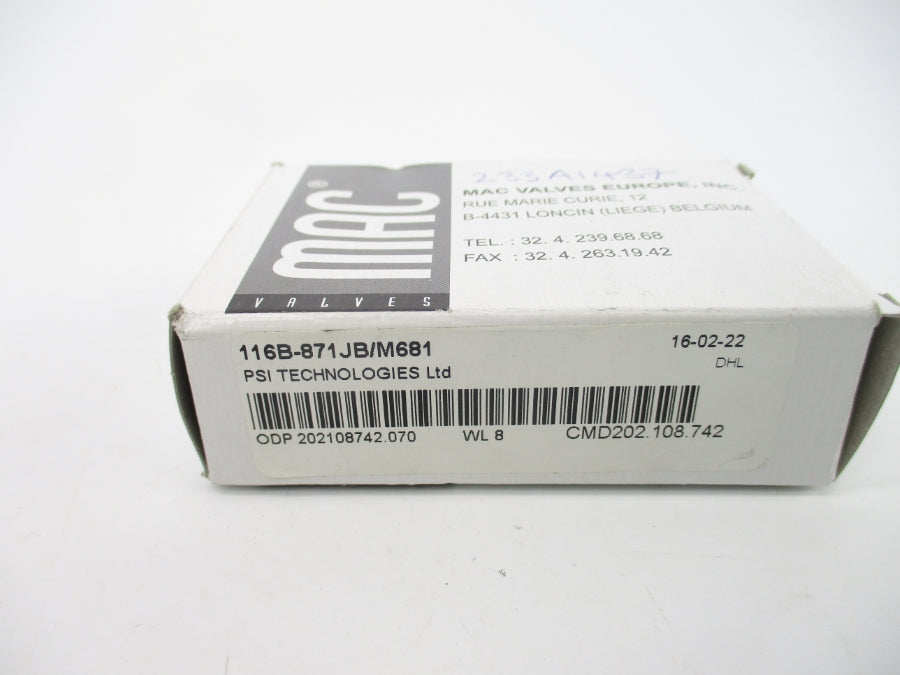 MAC 116B-871JB 24VDC 150PSI NSMP