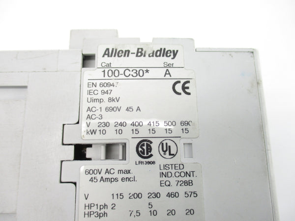 ALLEN BRADLEY 100-C30D SER. A 110/120V 45A NSNP