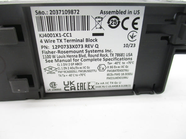 FISHER ROSEMOUNT KJ4001X1-CC1 12P0733X073 REV. Q NSNP