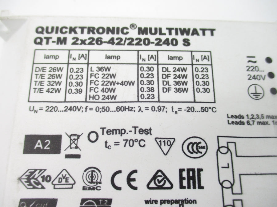 QUICKTRONIC QT-M2X26-42/220-240S 220-240V UNMP