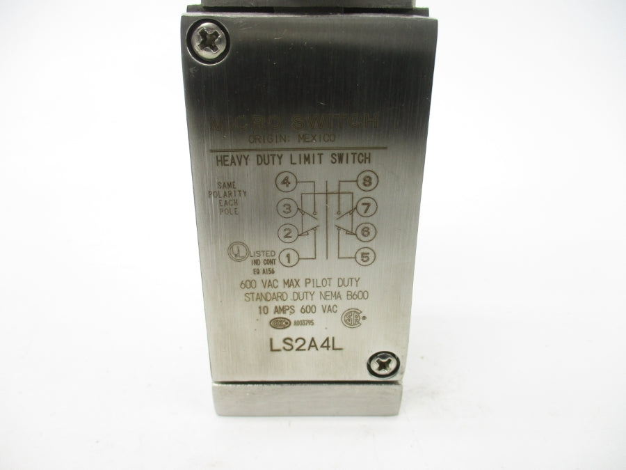 MICRO SWITCH LS2A4L 600VAC 10A NSNP