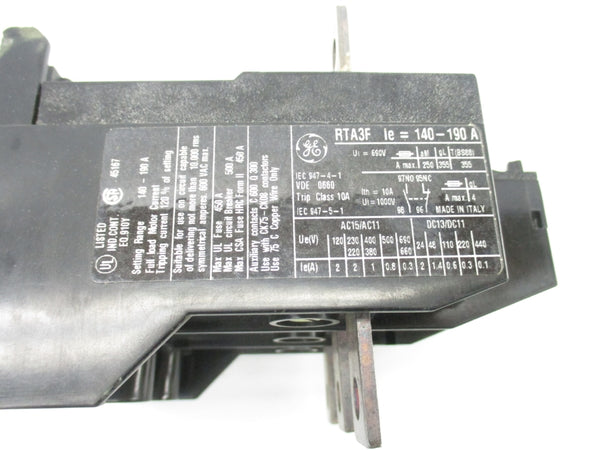 GENERAL ELECTRIC RTA3F 690V 140-190A UNMP