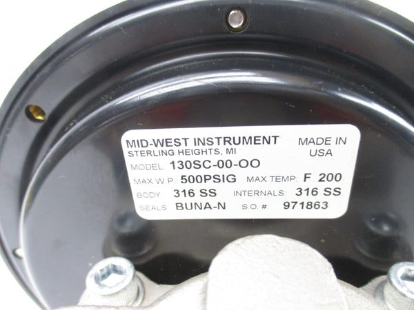 MID-WEST INSTRUMENT 130SC-00-OO 500PSI 0-10PSI NSNP