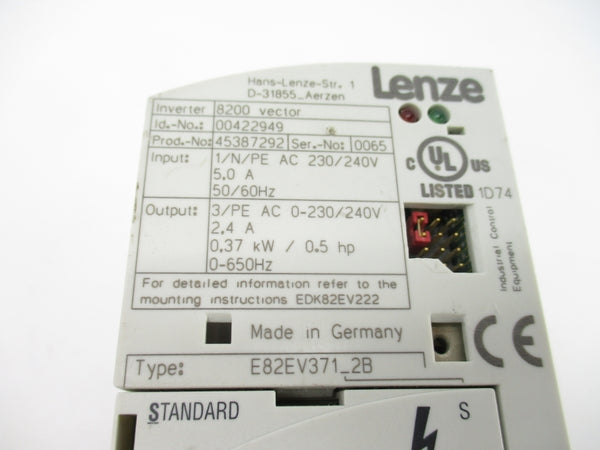 LENZE E82EV371_2B 00422949 230/240V 5.0A NSNP
