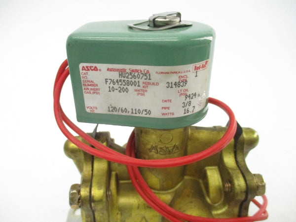 ASCO HV2560751 110/120V 10-200PSI 3/8" NSNP