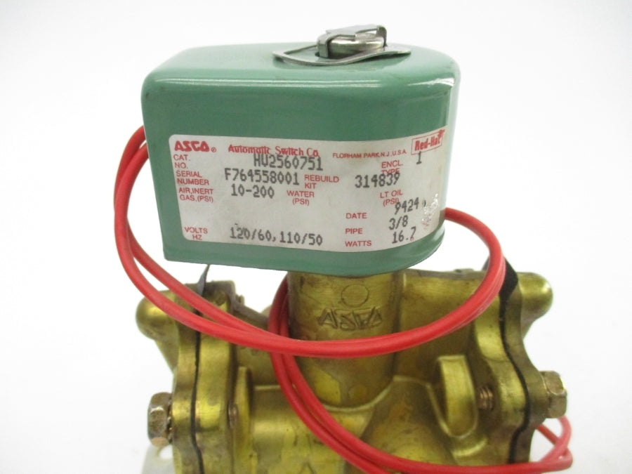 ASCO HV2560751 110/120V 10-200PSI 3/8" NSNP