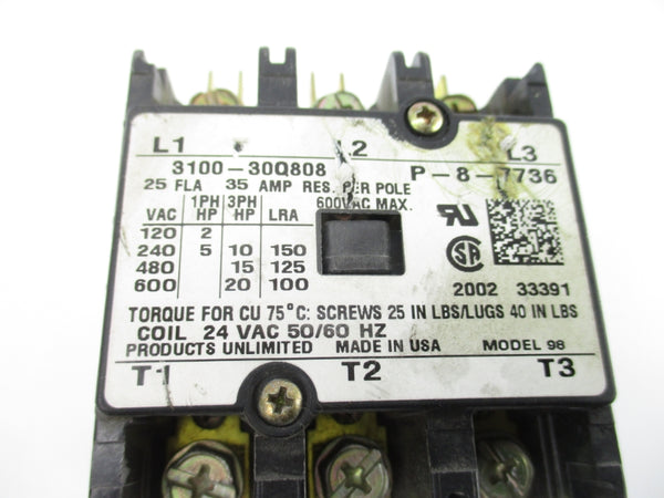 TYCO 3100-30Q808 24VAC 25A UNMP