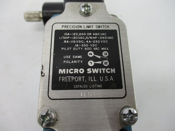 MICRO SWITCH 1LS10 600VAC 10A UNMP