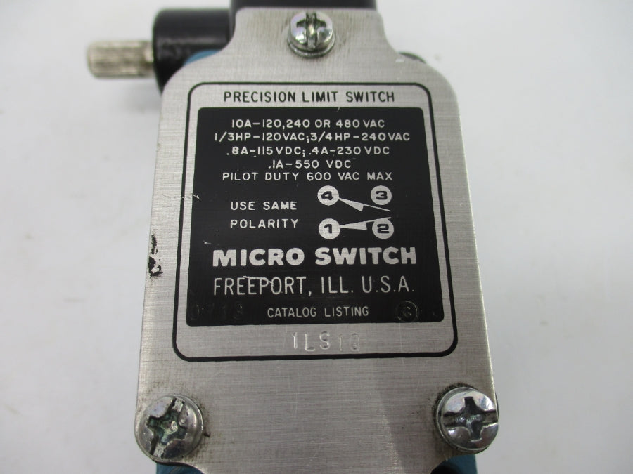 MICRO SWITCH 1LS10 600VAC 10A UNMP