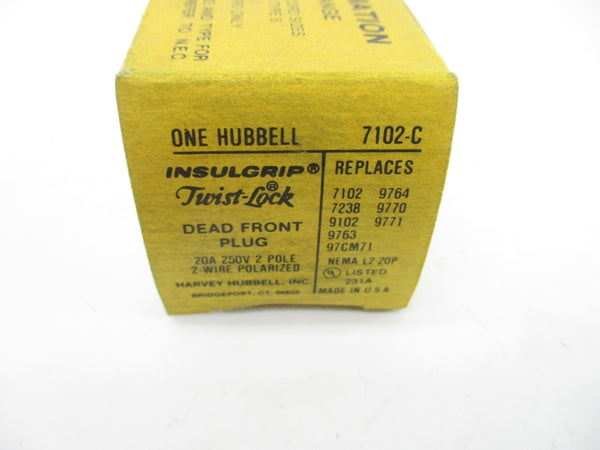 HUBBELL 7102-C 250V 20A NSMP