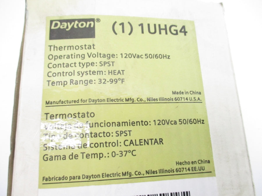 DAYTON 1UHG4 120VAC 32-99'F NSMP