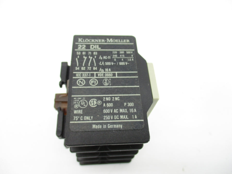 KLOCKNER MOELLER 22DIL 600VAC 16A NSNP