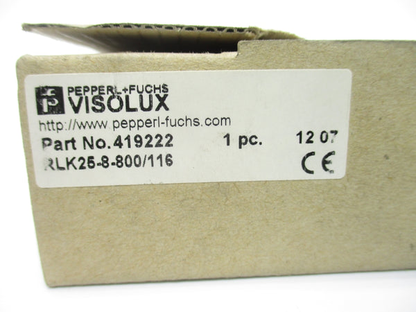 PEPPERL+FUCHS 419222 RLK25-8-800/116 15-240VAC NSMP