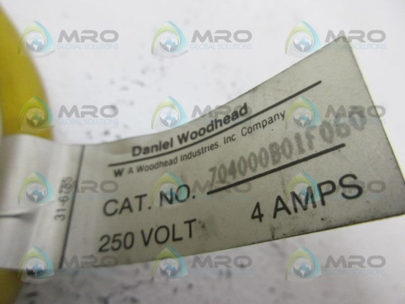 DANIEL WOODHEAD 704000B01F060 MICRO CHANGE CORD 4P STRAIGHT FEMALE UNMP