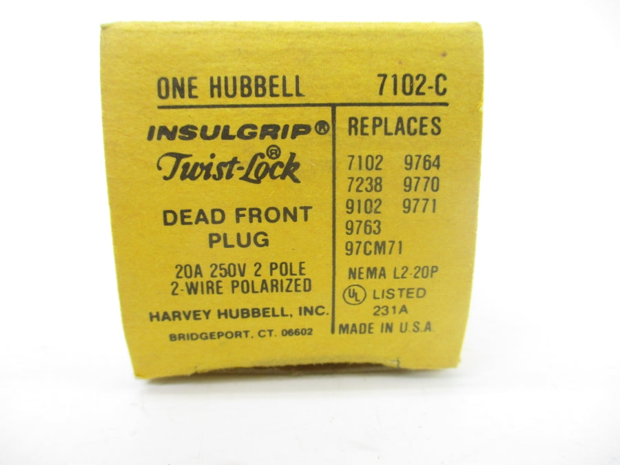 HUBBELL 7102-C 250V 20A NSMP