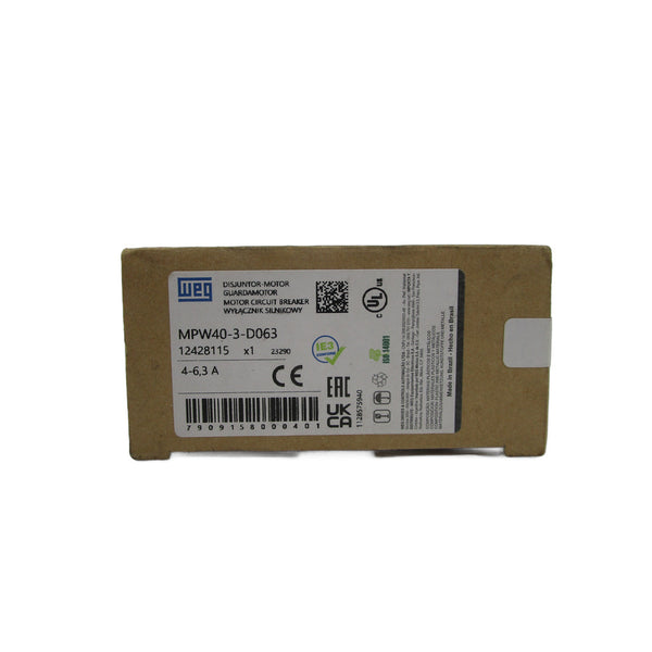 WEG MPW40-3-D063 12428115 4-6.3A NSFS