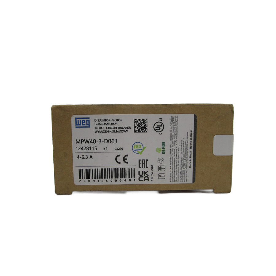WEG MPW40-3-D063 12428115 4-6.3A NSFS